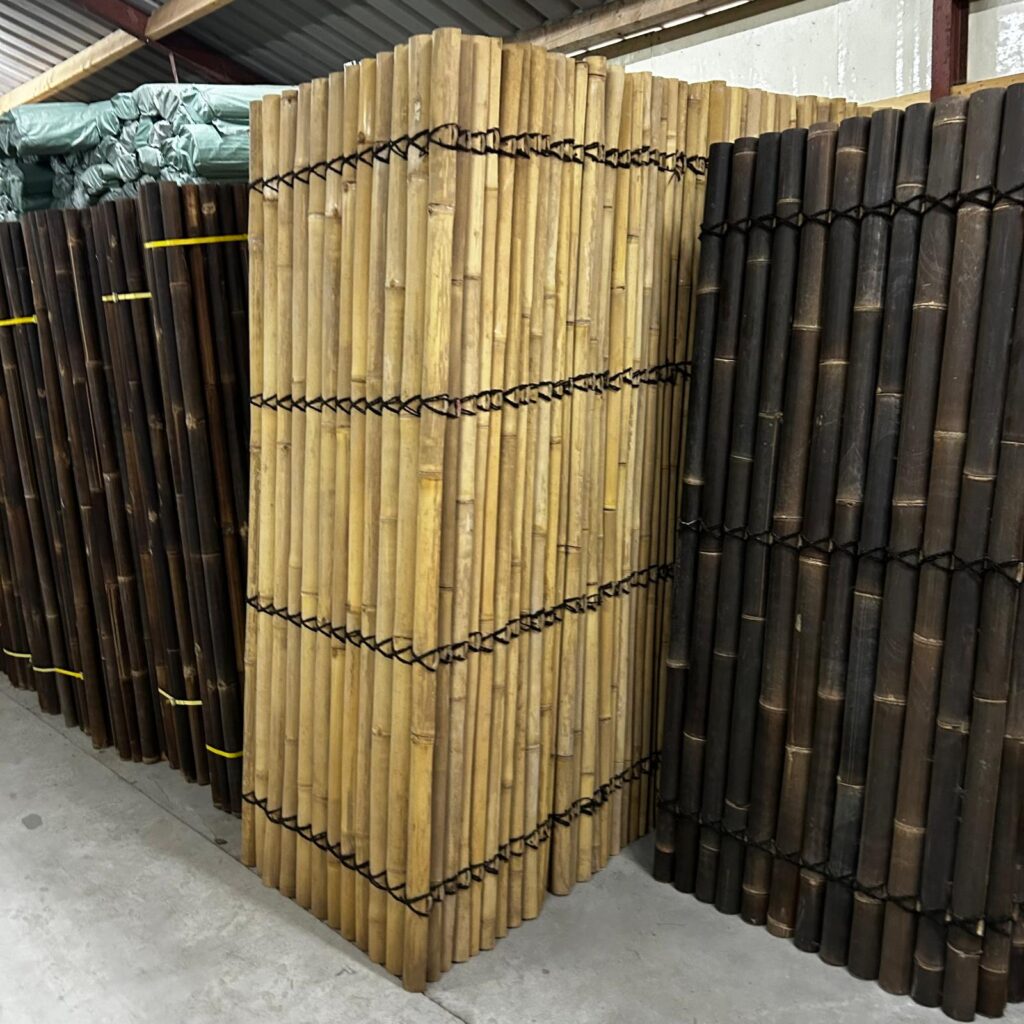 Outlet - Bamboo fence halfround - 90 x 220 cm - Natural - Eviro Bamboo