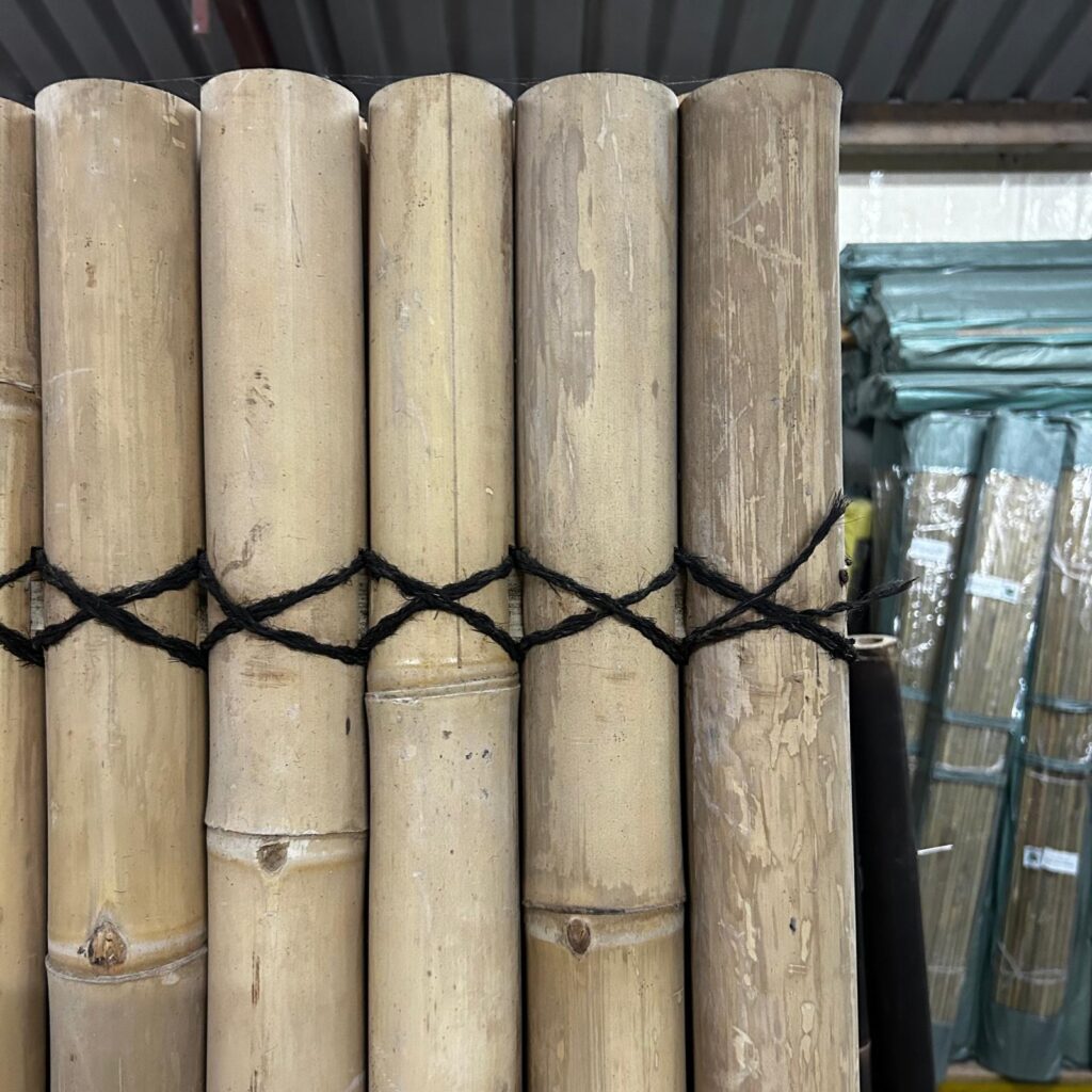 Outlet - Bamboo fence halfround - 90 x 220 cm - Natural - Eviro Bamboo