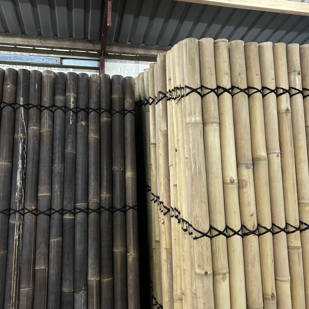 Outlet - Bamboo fence halfround - 90 x 220 cm - Natural - Eviro Bamboo