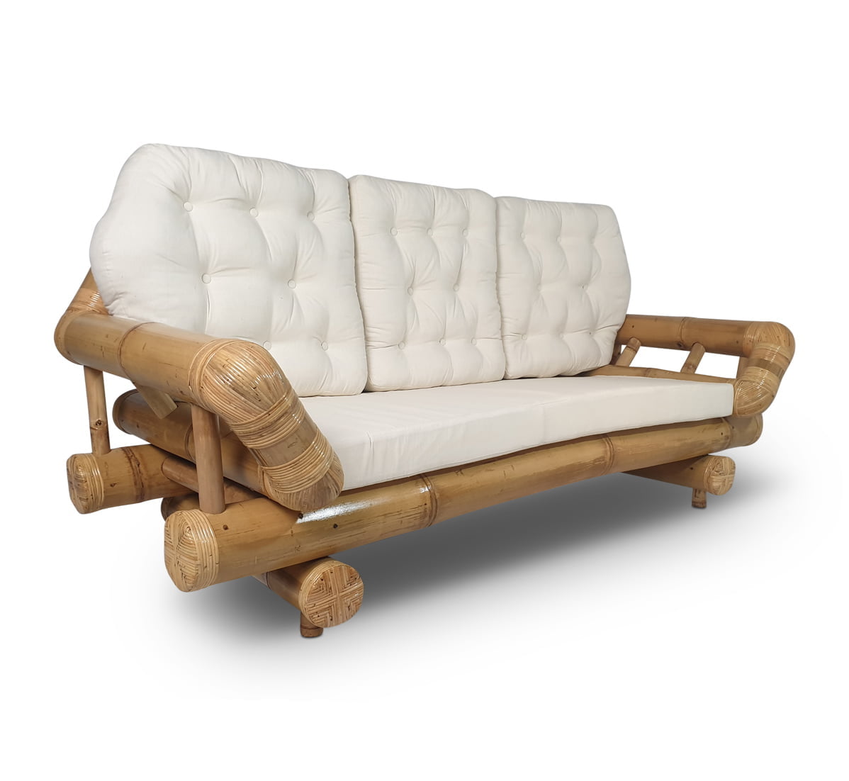 Big bamboo bench Hennie - Natural - Eviro Bamboo