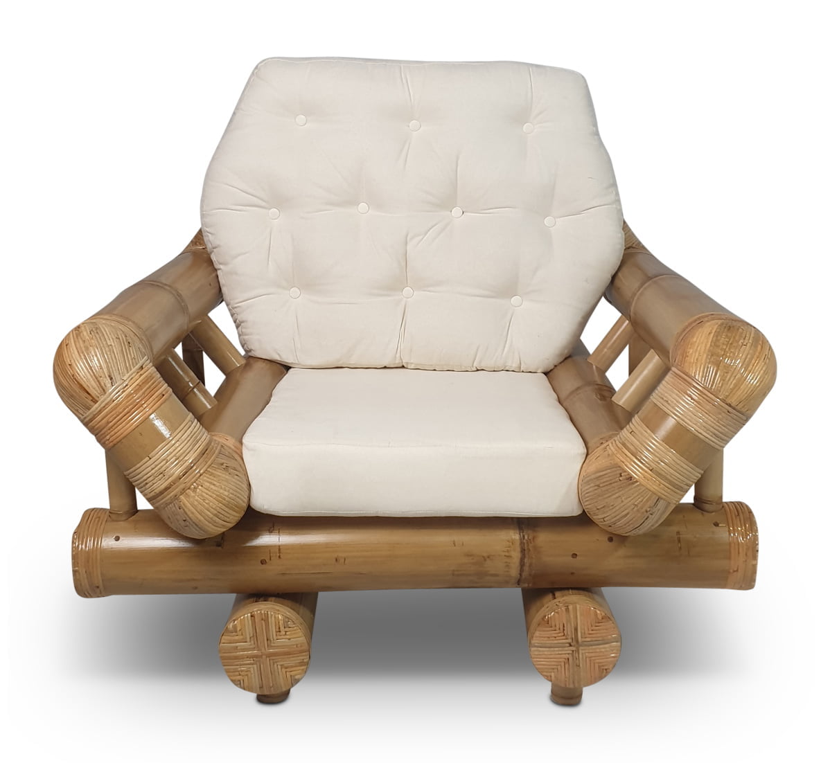 Big bamboo chair Hennie - Natural - Eviro Bamboo