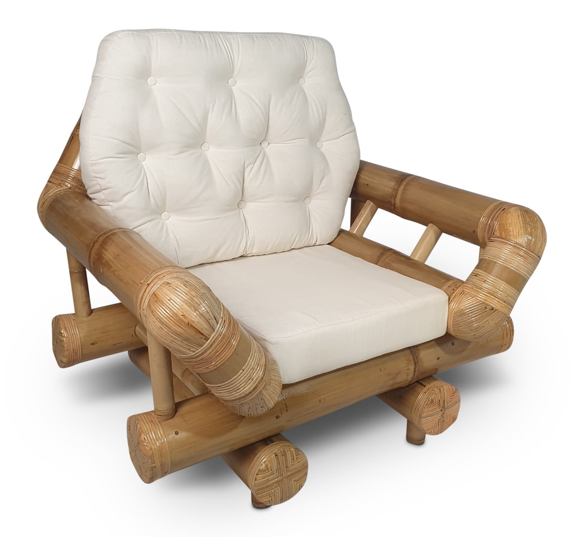 Big bamboo chair Hennie - Natural - Eviro Bamboo