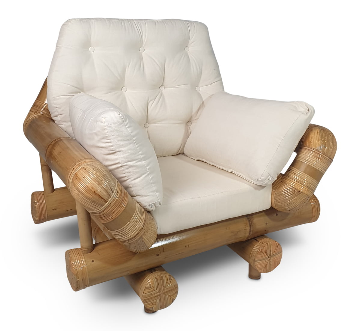 Big bamboo chair Hennie - Natural - Eviro Bamboo
