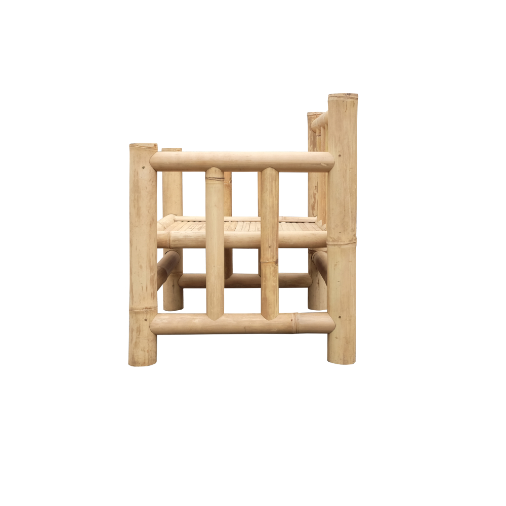 Bamboo garden chairs set Eve - Natural / Light gray - Eviro Bamboo