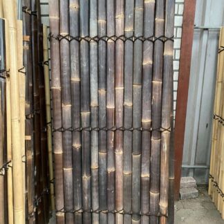 Outlet - Bamboo fence halfround 90 x 220 cm - Dark - Eviro Bamboo