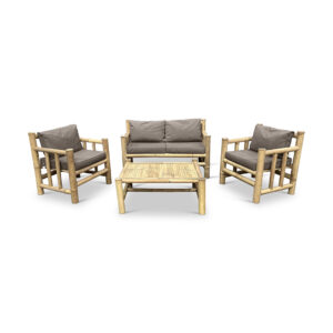 Bamboo garden set Eve - Natural / Taupe - Eviro Bamboo