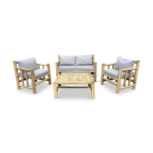Bamboo garden set Eve - Natural / Light gray - Eviro Bamboo