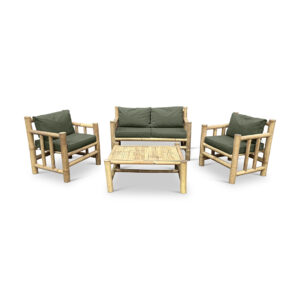 Bamboo garden set Eve - Natural / Dark Green - Eviro Bamboo