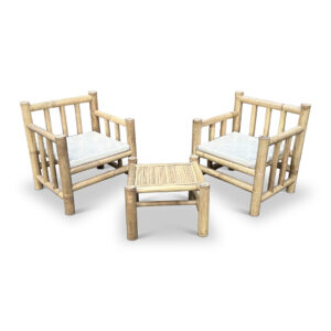 Bamboo garden chairs set Eve - Natural - Eviro Bamboo