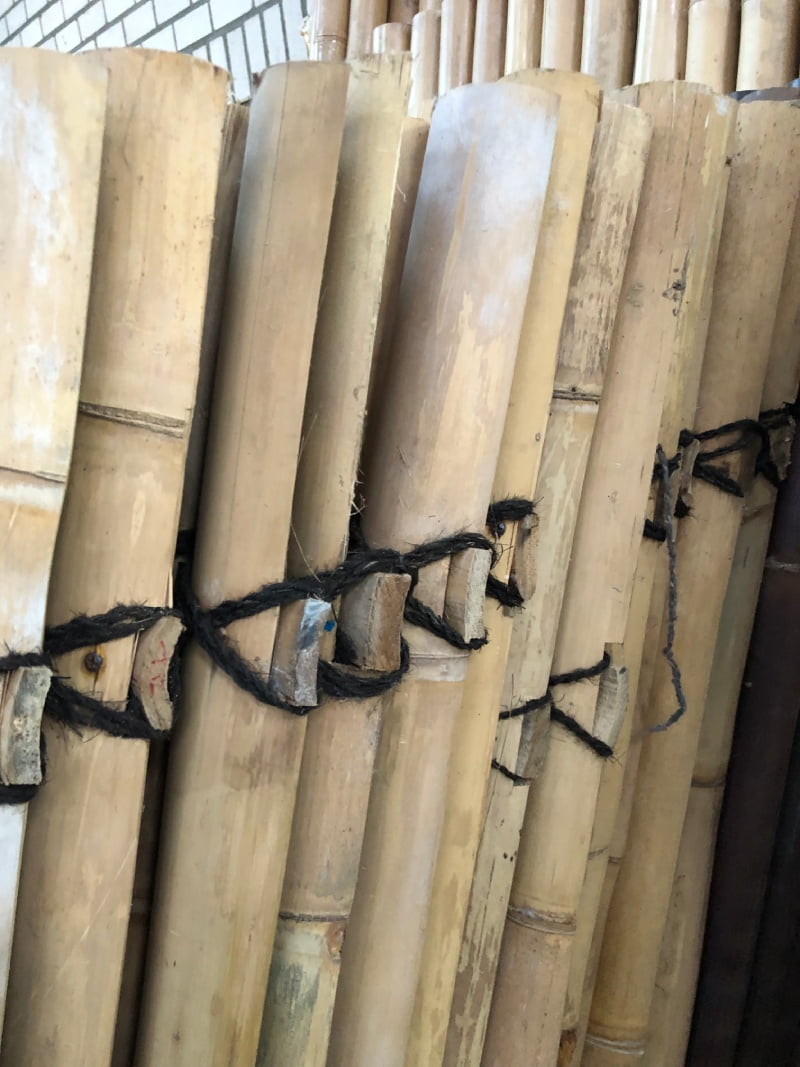 Outlet - Bamboo fence halfround - 90 x 180 cm - Natural - Eviro Bamboo