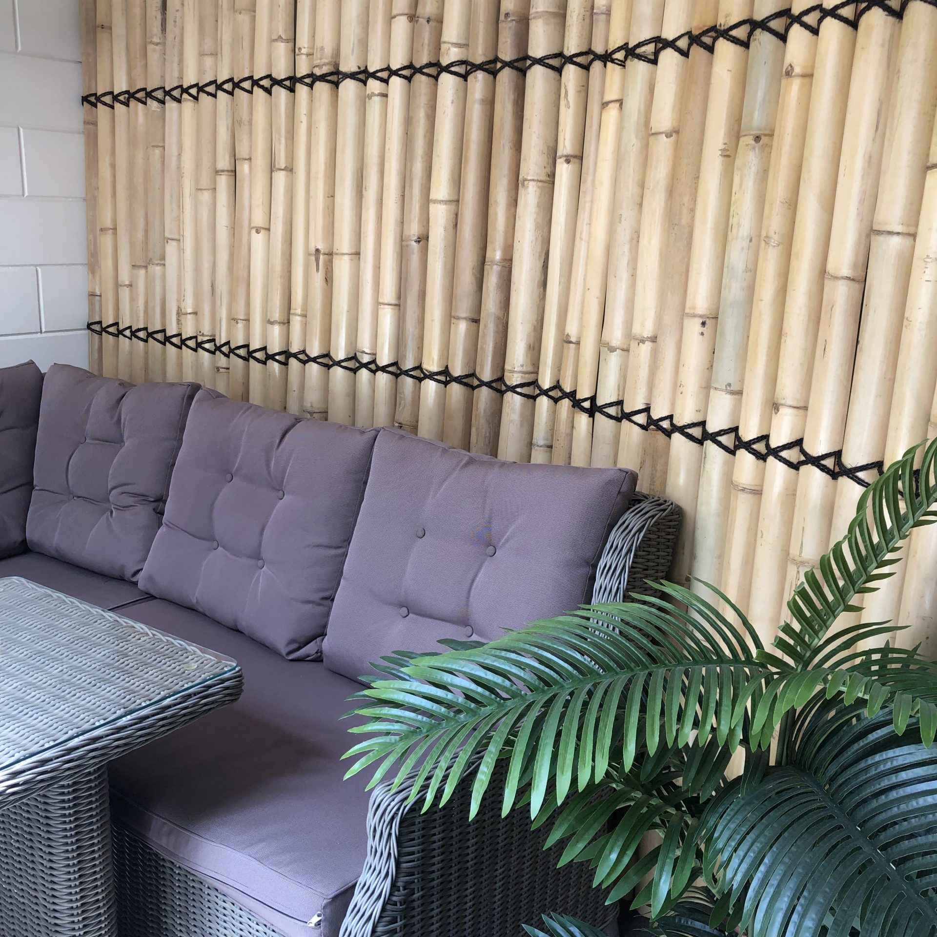 Bamboo fence halfround - 90 x 200 cm - Natural - Eviro Bamboo