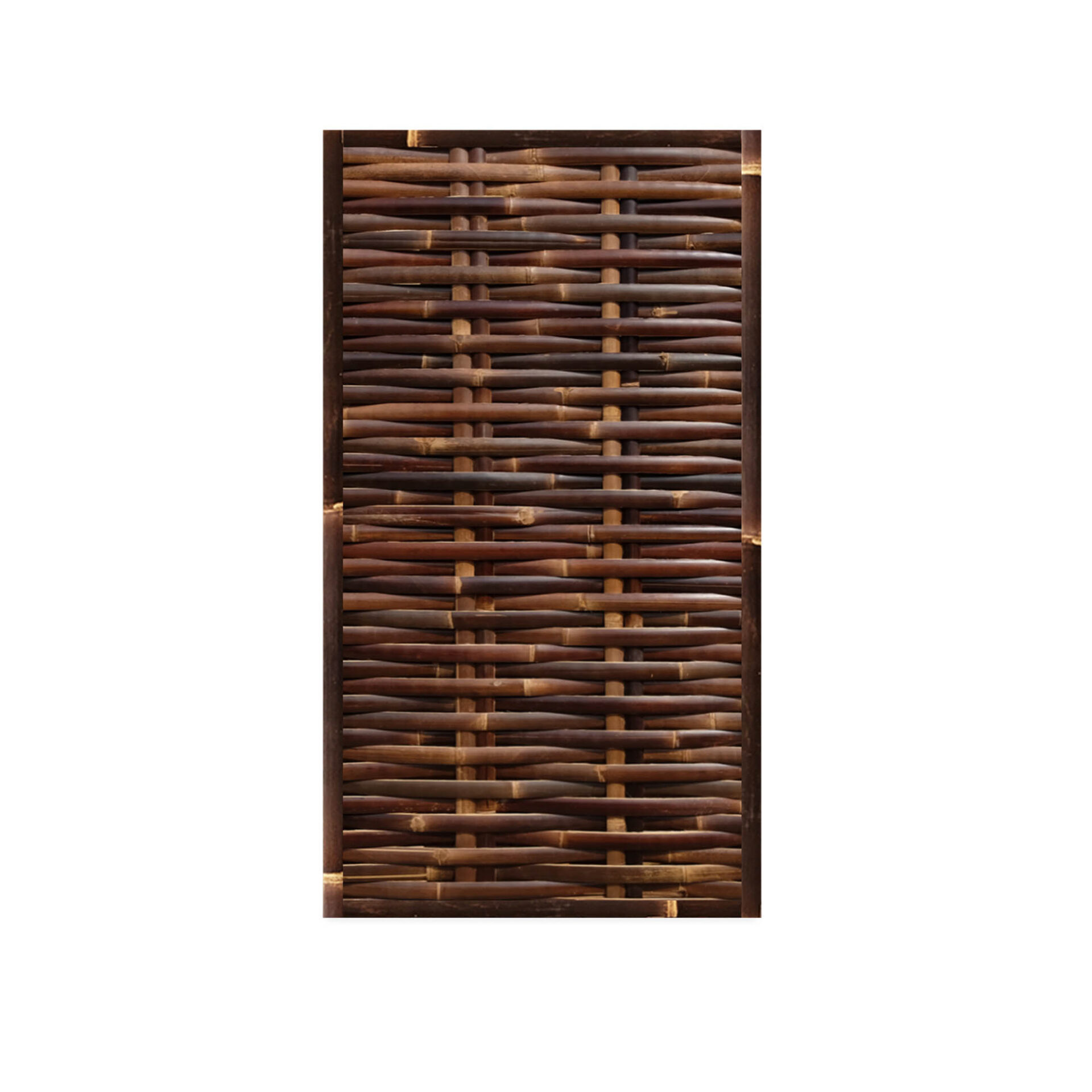 Woven bamboo fence Horizontal - 90 x 180 cm - Dark - Eviro Bamboo