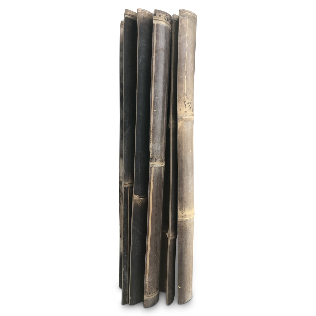 Bundle of bamboo poles half round dark - Ø 7-10 x 90 cm - 5 pieces - Eviro Bamboo