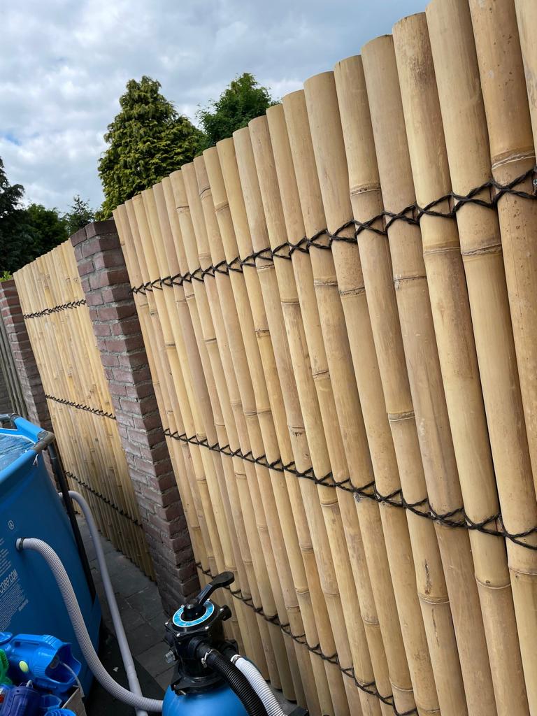 Bamboo fence halfround - 90 x 200 cm - Natural - Eviro Bamboo