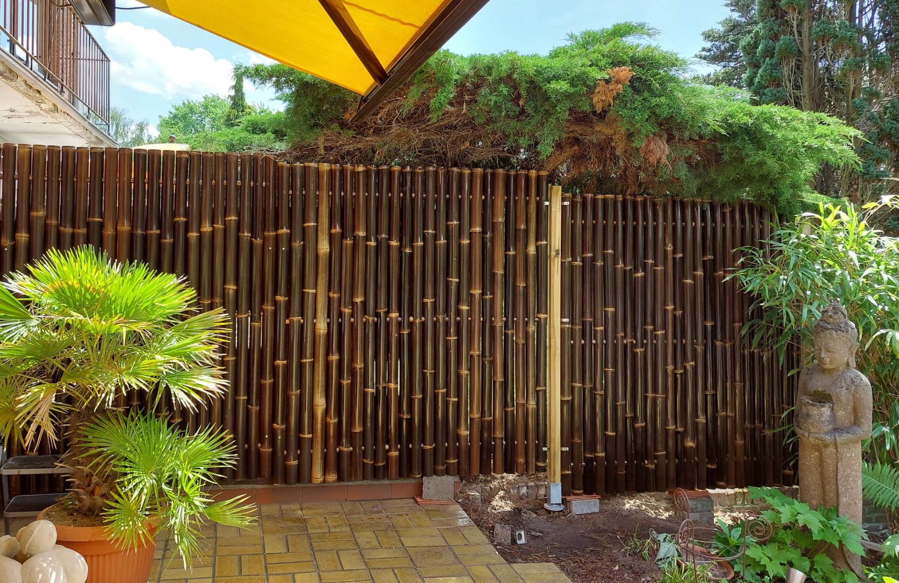 Bamboo fence - 180 x 180 cm - Dark - Eviro Bamboo