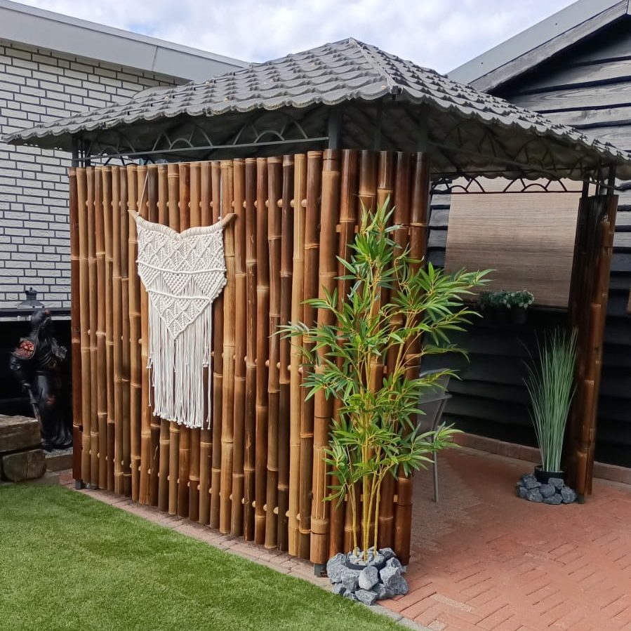 Bamboo fence - 180 x 180 cm - Dark - Eviro Bamboo
