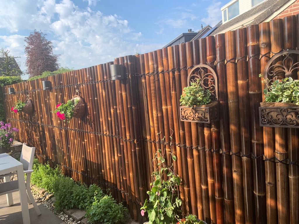 Bamboo fence halfround - 90 x 120 cm - Dark - Eviro Bamboo
