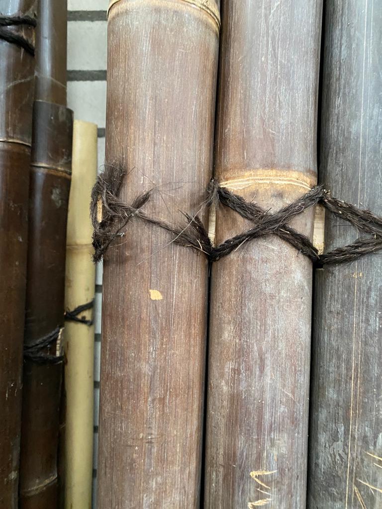Outlet - Bamboo fence halfround - 90 x 180 cm - Dark - Eviro Bamboo