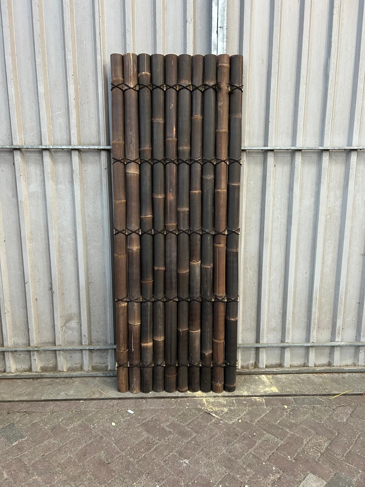 Outlet - Bamboo fence halfround 90 x 240 cm - Dark - Eviro Bamboo