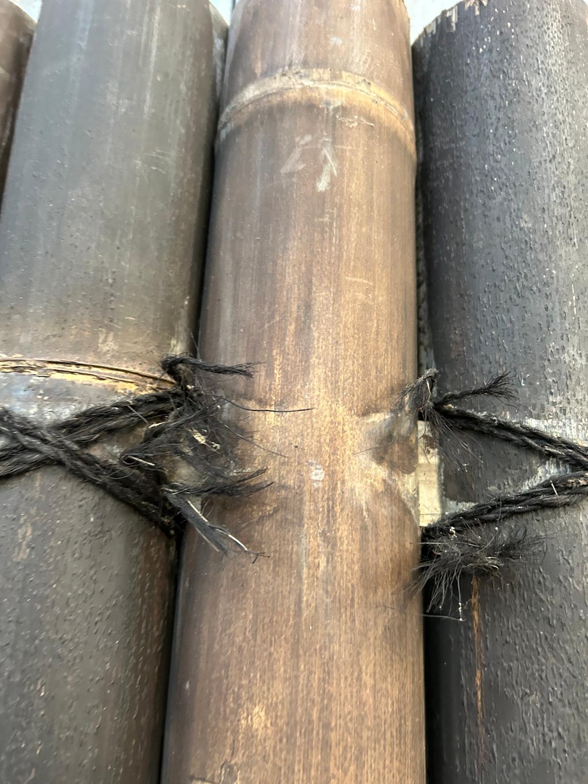 Outlet - Bamboo fence halfround 90 x 240 cm - Dark - Eviro Bamboo