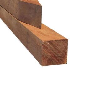 Azobe fence post 7x7x300 cm raw - Eviro Bamboo