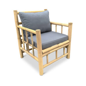 Bamboo garden chair Borneo - Natural / dark gray - Eviro Bamboo