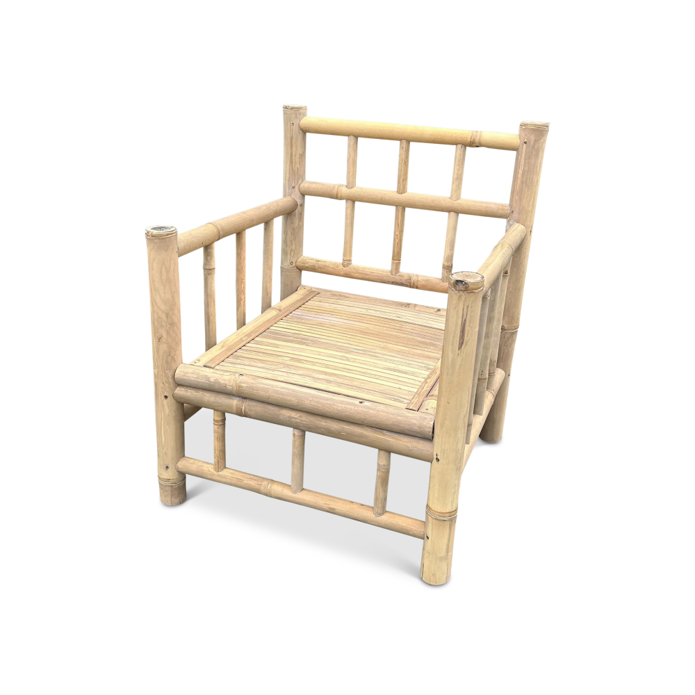 Bamboo garden chair Borneo - Natural / dark gray - Eviro Bamboo