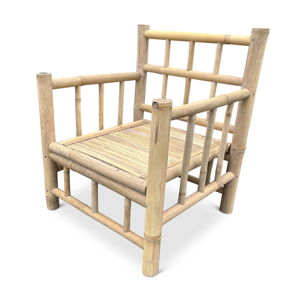 Bamboo garden chair Borneo - Natural / dark gray - Eviro Bamboo