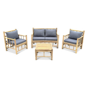 Bamboo garden set Borneo - Natural / dark gray - Eviro Bamboo