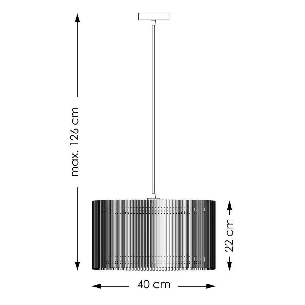 Bamboo pendant lamp - Natural - Ø40 x 126 cm (WxH)