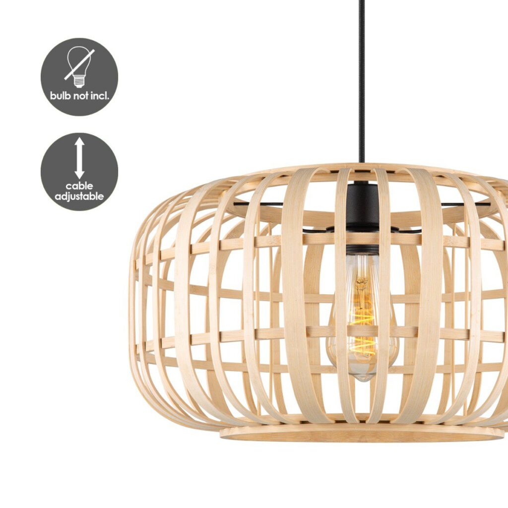 Bamboo pendant lamp - Natural - Ø40 x 126 cm (WxH)