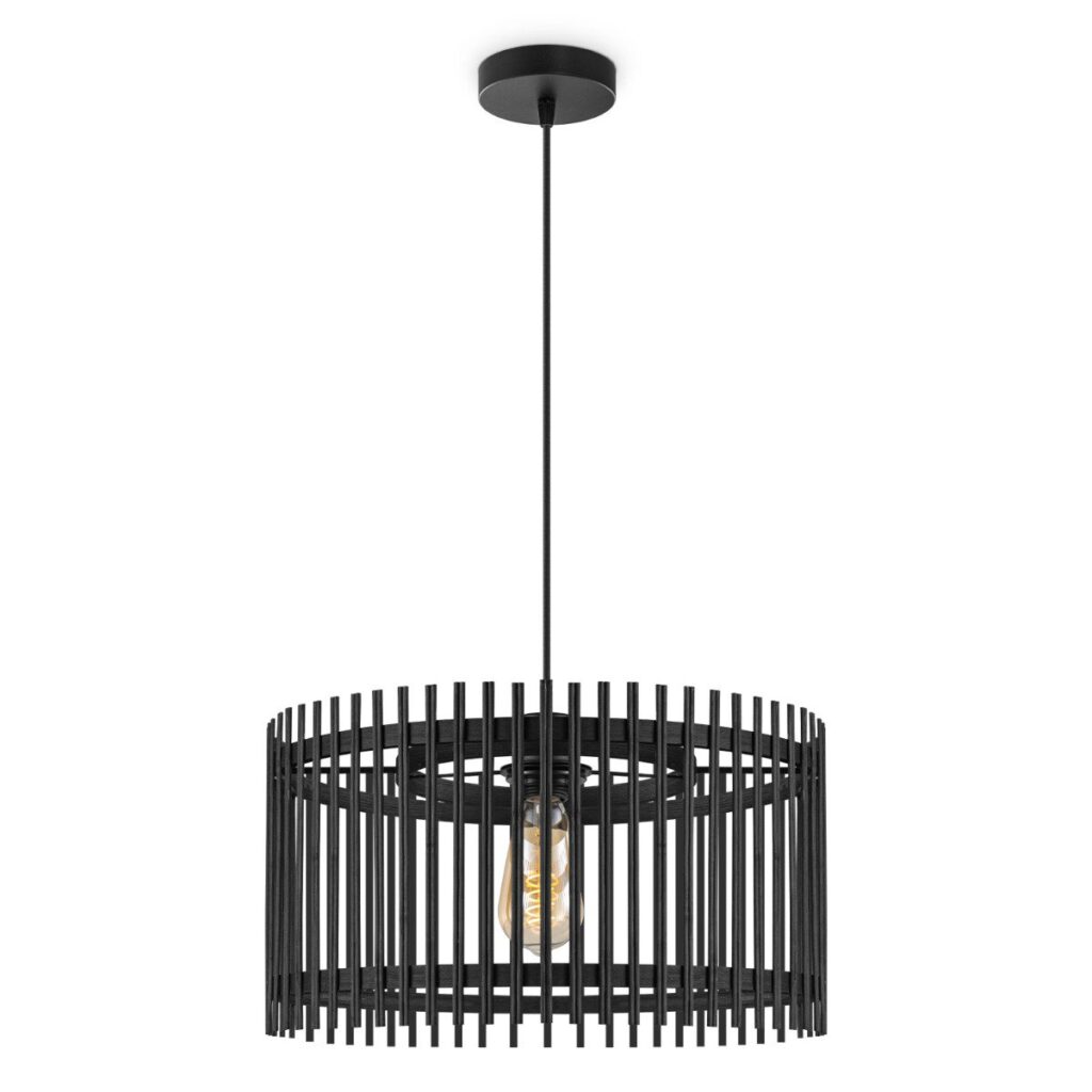 Bamboo hanging lamp - Black - Ø40 x 126 cm (WxH)