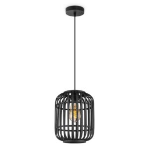 Bamboo hanging lamp - Black - Ø21.5 x 131 cm (WxH)