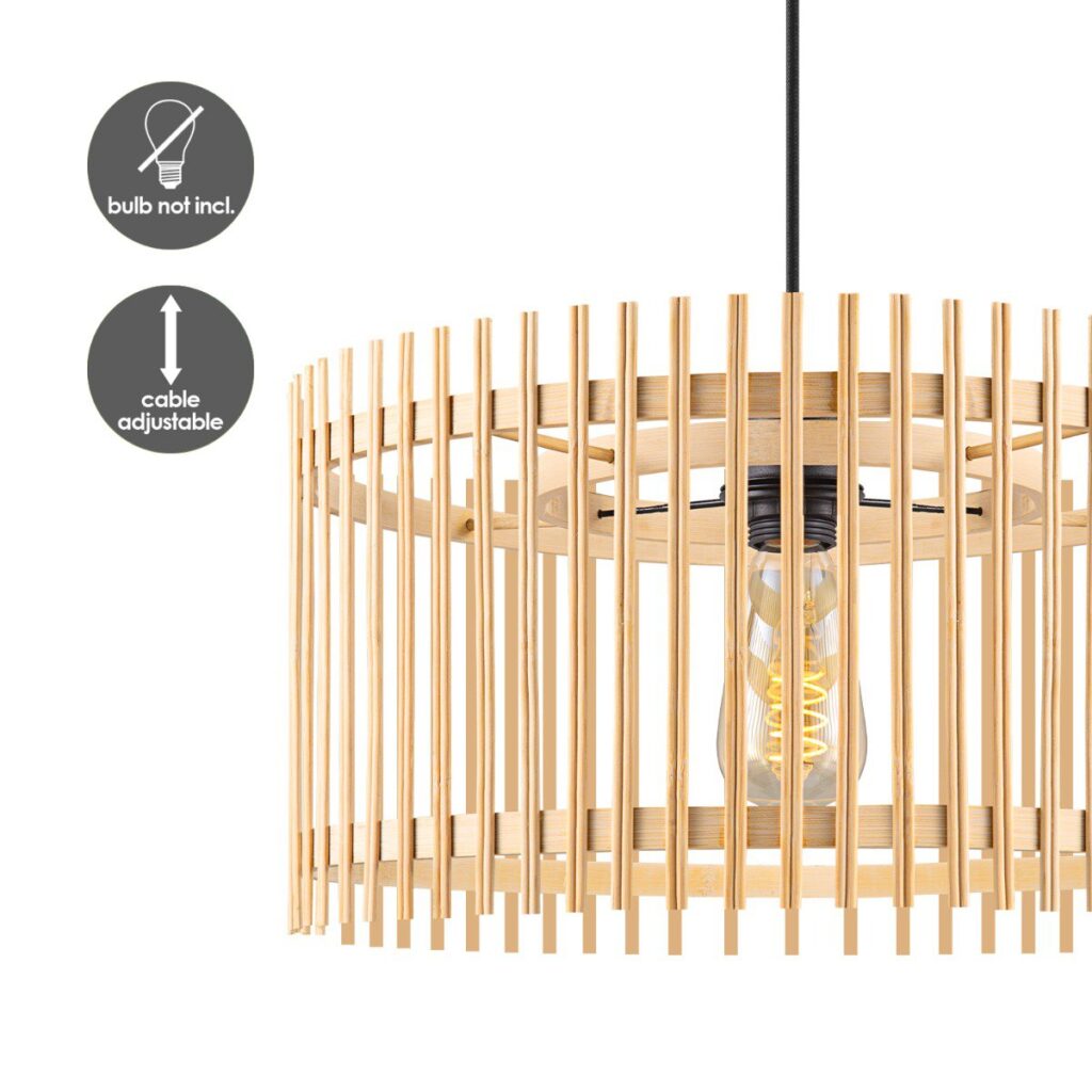 Bamboo pendant lamp - Natural - Ø40 x 126 cm (WxH)