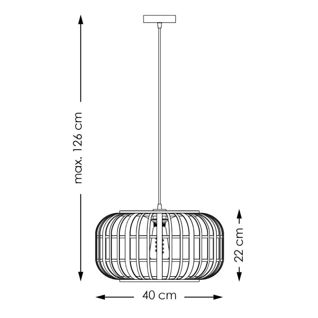 Bamboo pendant lamp - Natural - Ø40 x 126 cm (WxH)