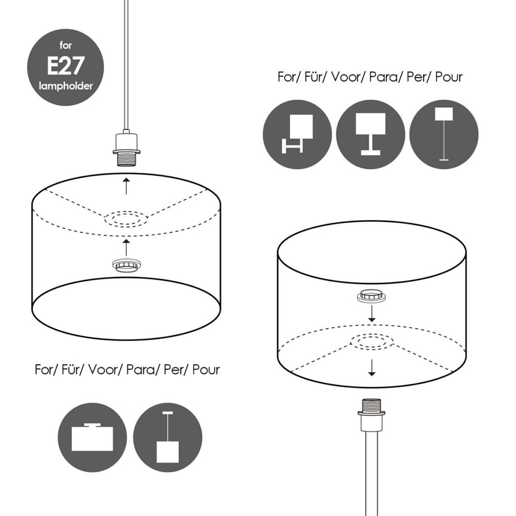 Bamboo Lampshade - Natural - ø20 x 17 cm - Home Sweet Home