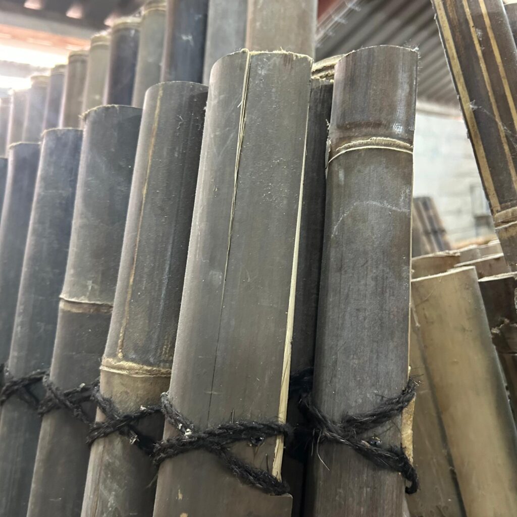 Outlet - Bamboo fence halfround - 90 x 200 cm - Dark - Eviro Bamboo
