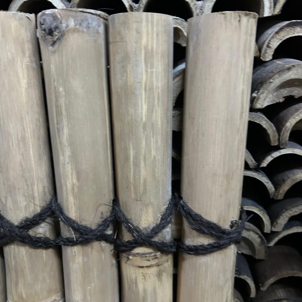 Outlet - Bamboo fence halfround - 90 x 150 cm - Natural - Eviro Bamboo