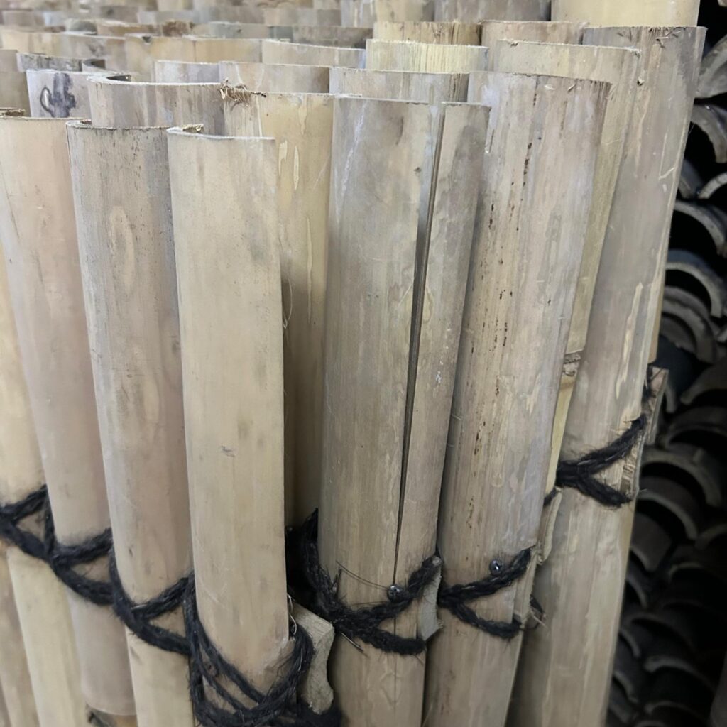 Outlet - Bamboo fence halfround - 90 x 180 cm - Natural - Eviro Bamboo