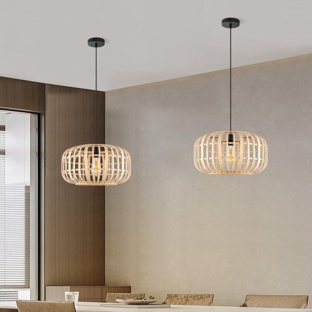 Bamboo pendant lamp - Natural - Ø40 x 126 cm (WxH)