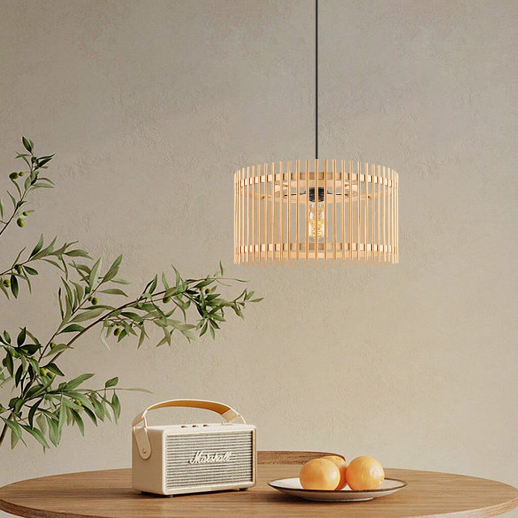 Bamboo pendant lamp - Natural - Ø40 x 126 cm (WxH)