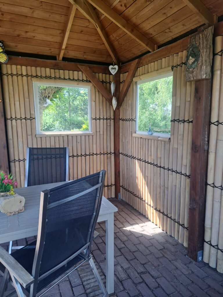 Bamboo fence halfround - 90 x 200 cm - Natural - Eviro Bamboo