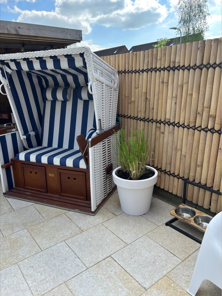 Bamboo fence halfround - 90 x 200 cm - Natural - Eviro Bamboo