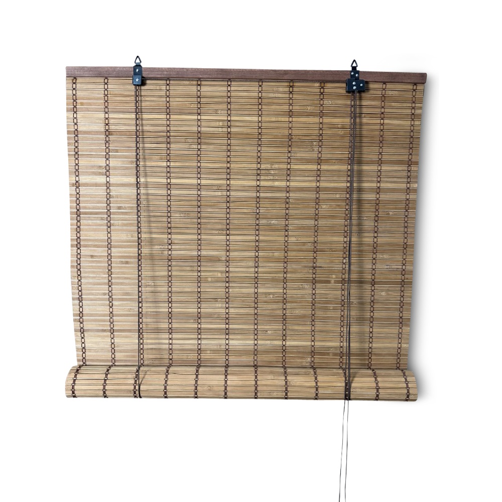 Bamboe rolgordijn Freddy - Bruin - 120 x 160 cm - Bamelle