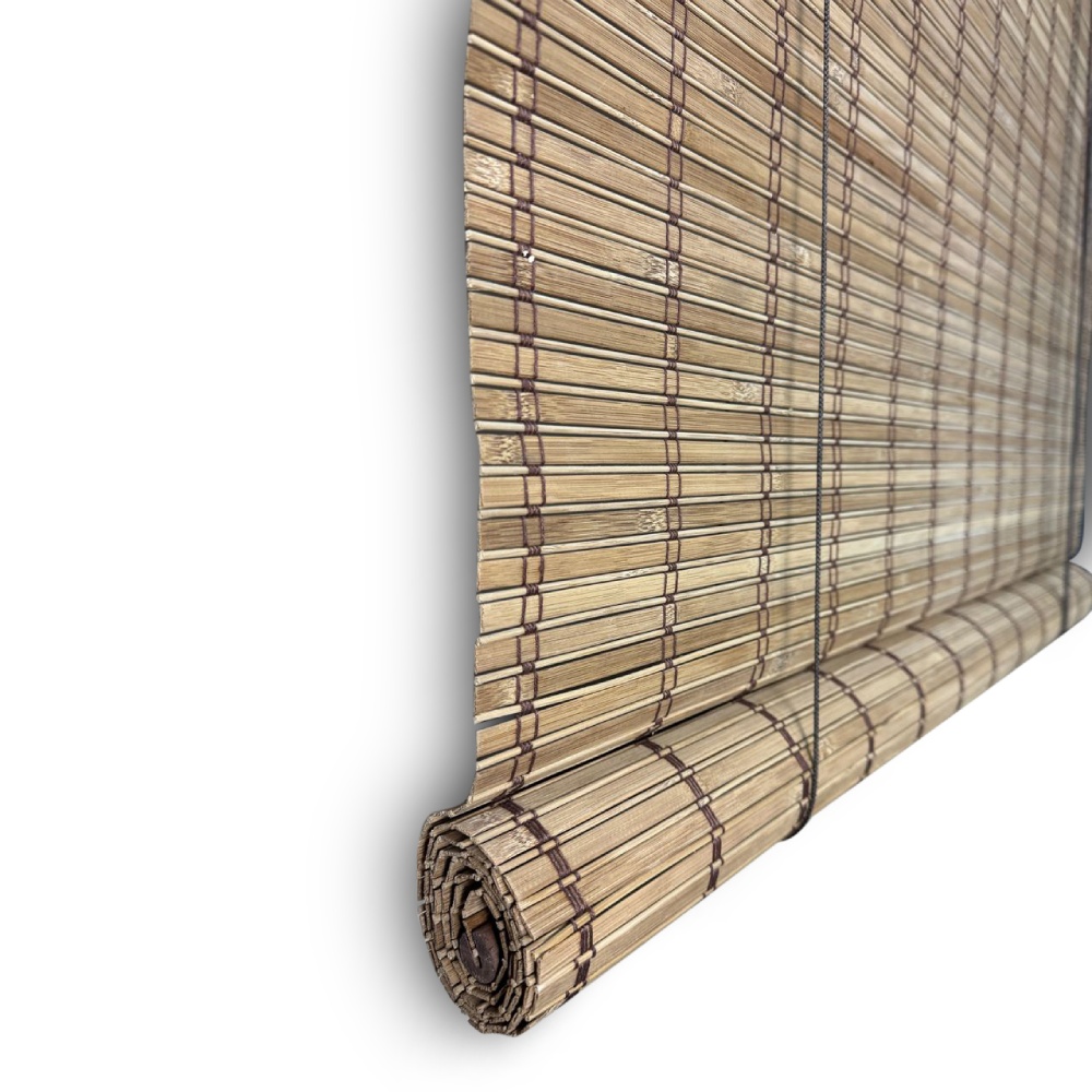 Bamboe rolgordijn Freddy - Bruin - 120 x 160 cm - Bamelle