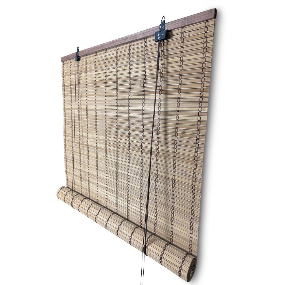 Bamboe rolgordijn Freddy - Bruin - 120 x 160 cm - Bamelle