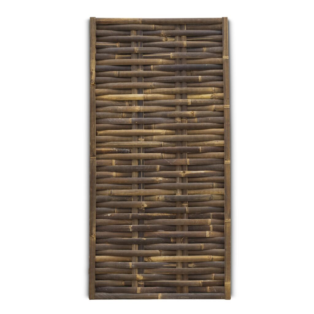 Woven bamboo fence Horizontal - 90 x 180 cm - Dark - Eviro Bamboo