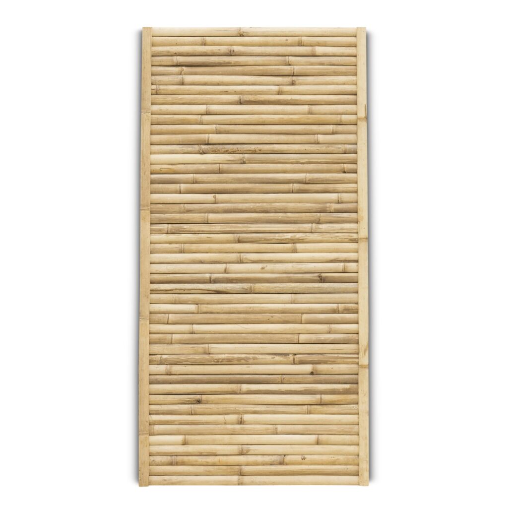 Bamboe schutting Stripe - 90 x 180 cm - Naturel - Horizontale latten - Eviro Bamboe