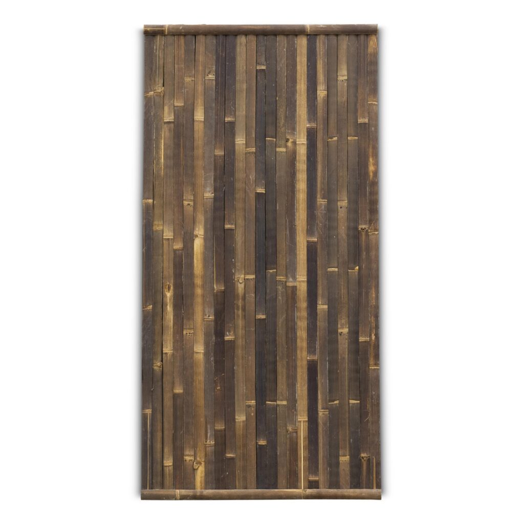 Bamboe schutting Stripe - 90 x 180 cm - Donker - Verticale latten - Eviro Bamboe