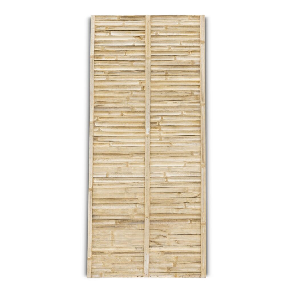 Bamboe schutting Stripe - 90 x 200 cm - Naturel - Horizontale latten - Eviro Bamboe